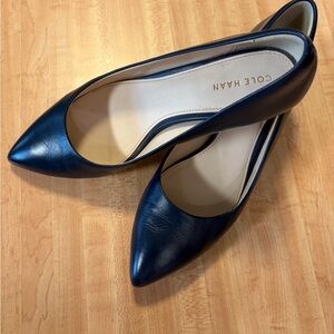 Cole Haan Quincy Navy Blue Kitten Heel